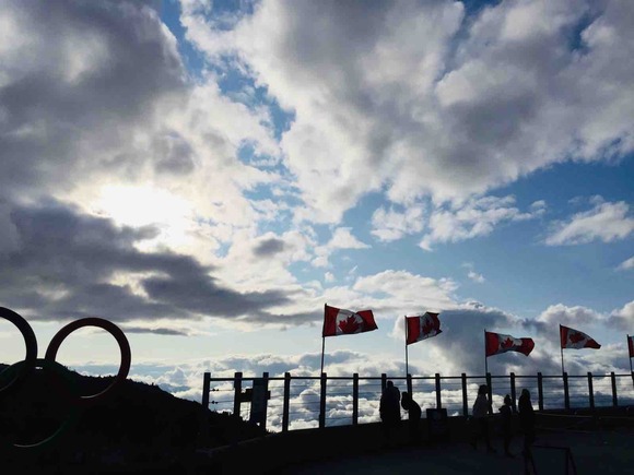 カナダの思い出⑥日暮れ前のウィスラー 山８合目からの景色
